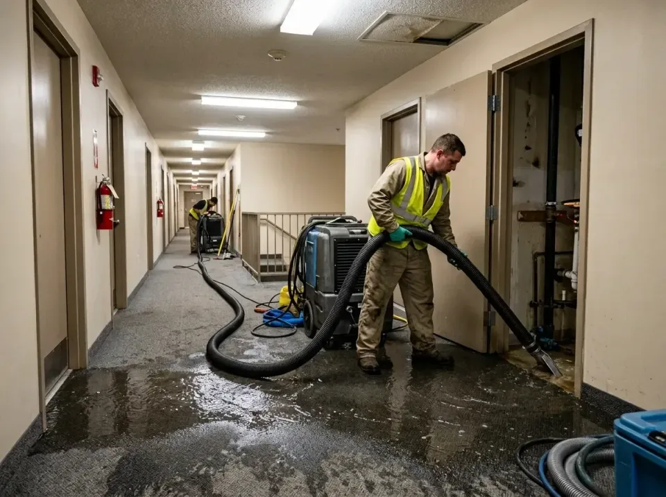 multi-unit-apartment-hallway-f-005 — frequently asked questions, Emergency Burst Pipe Water Extraction & Removal in Marienvi…
